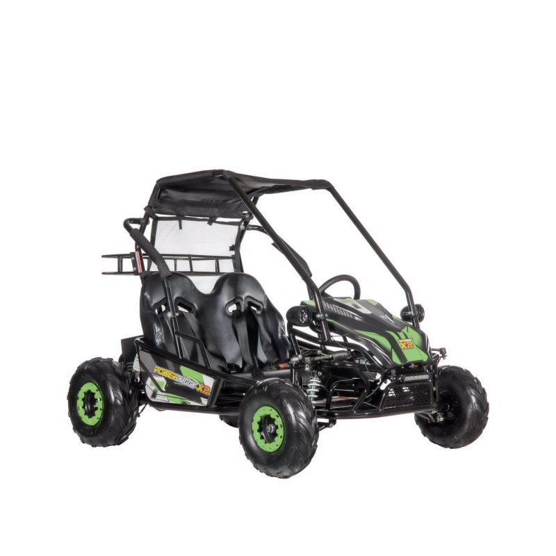 Dwuosobowe elektryczne mini buggy - POWER BUGGY X2 - 1500W - 40km/h - zielony