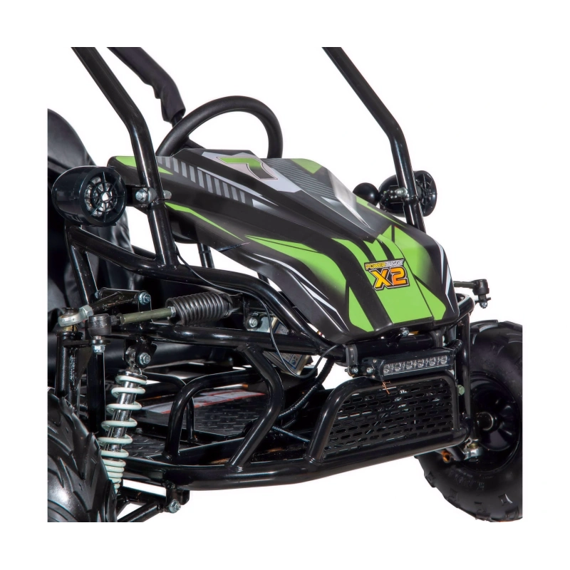 Dwuosobowe elektryczne mini buggy - POWER BUGGY X2 - 1500W - 40km/h - zielony