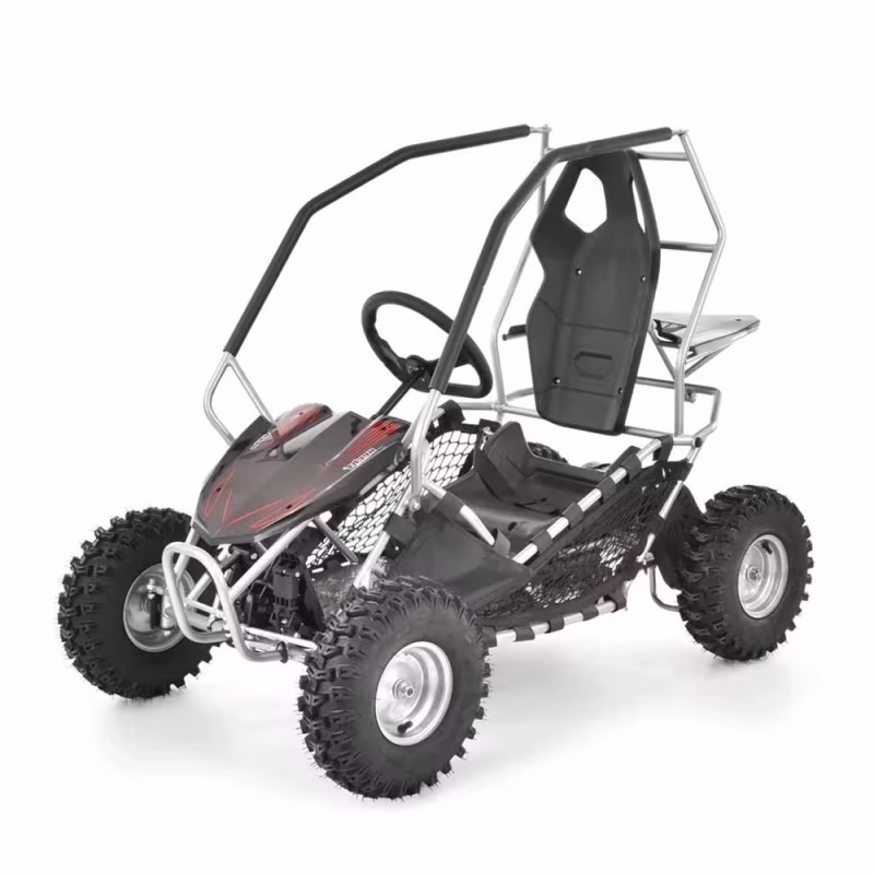 Mini buggy gokart elektryczny dziecięcy 500W 30km/h srebrny