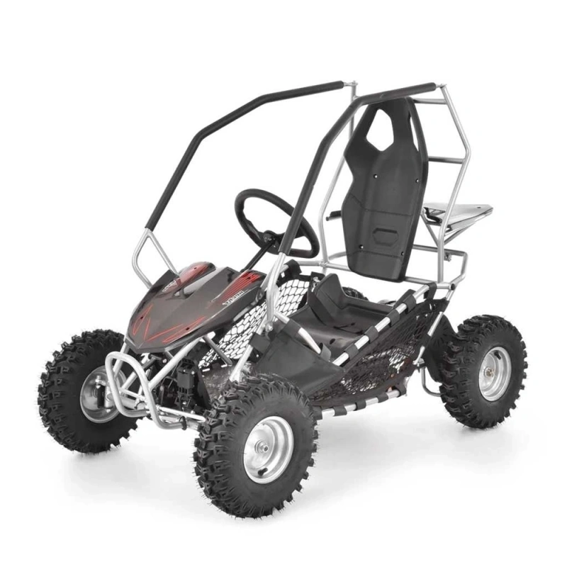Mini buggy gokart elektryczny dziecięcy 500W 30km/h srebrny