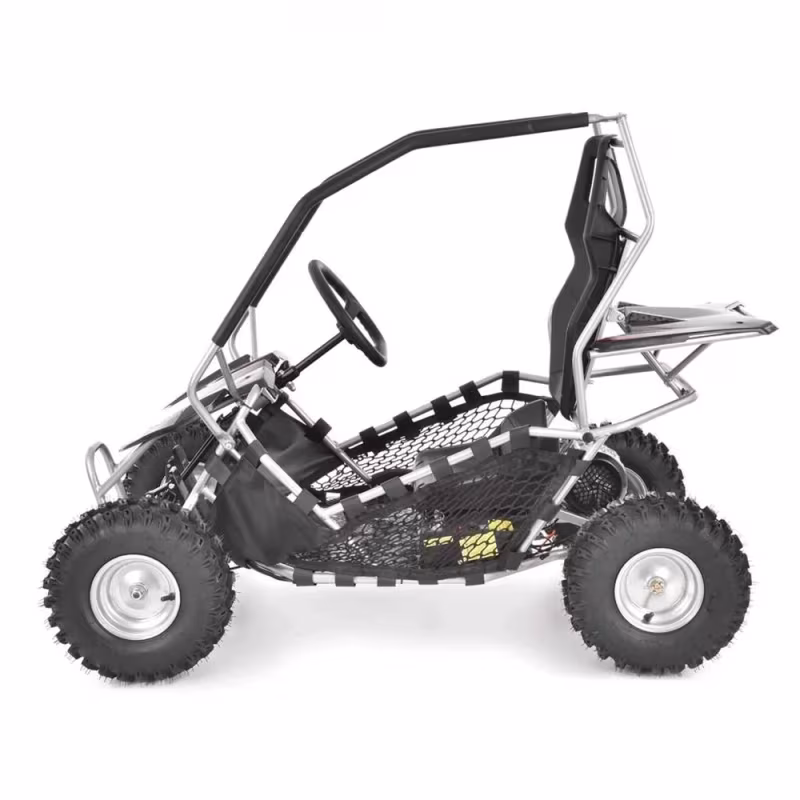 Mini buggy gokart elektryczny dziecięcy 500W 30km/h srebrny
