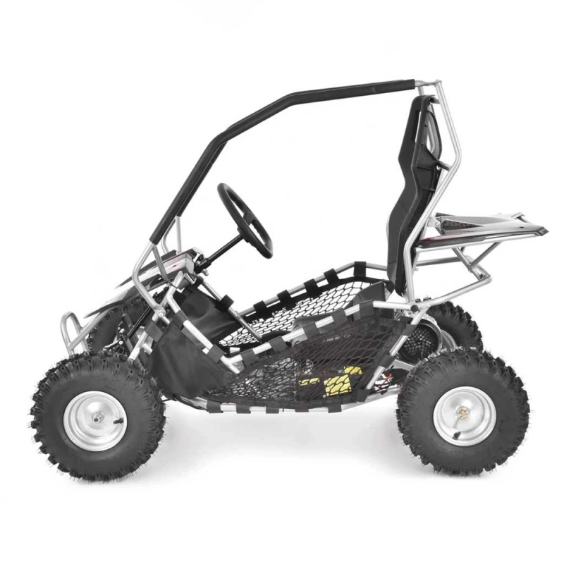 Mini buggy gokart elektryczny dziecięcy 500W 30km/h srebrny