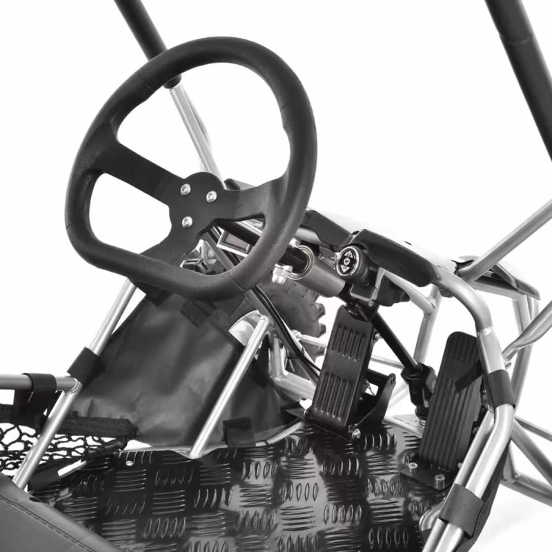Mini buggy gokart elektryczny dziecięcy 500W 30km/h srebrny