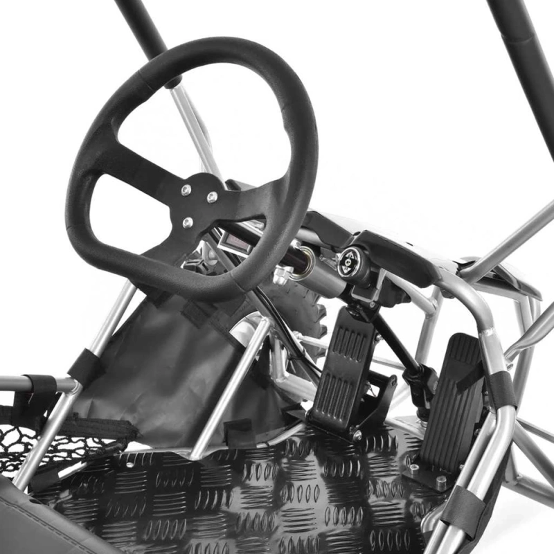 Mini buggy gokart elektryczny dziecięcy 500W 30km/h srebrny