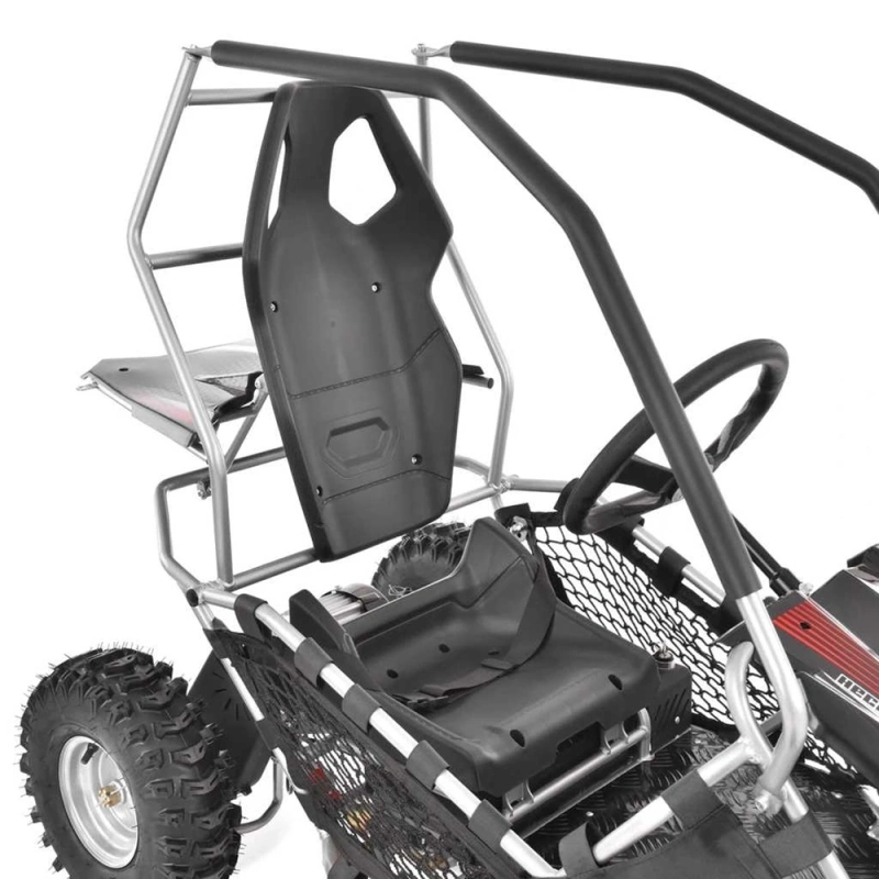 Mini buggy gokart elektryczny dziecięcy 500W 30km/h srebrny