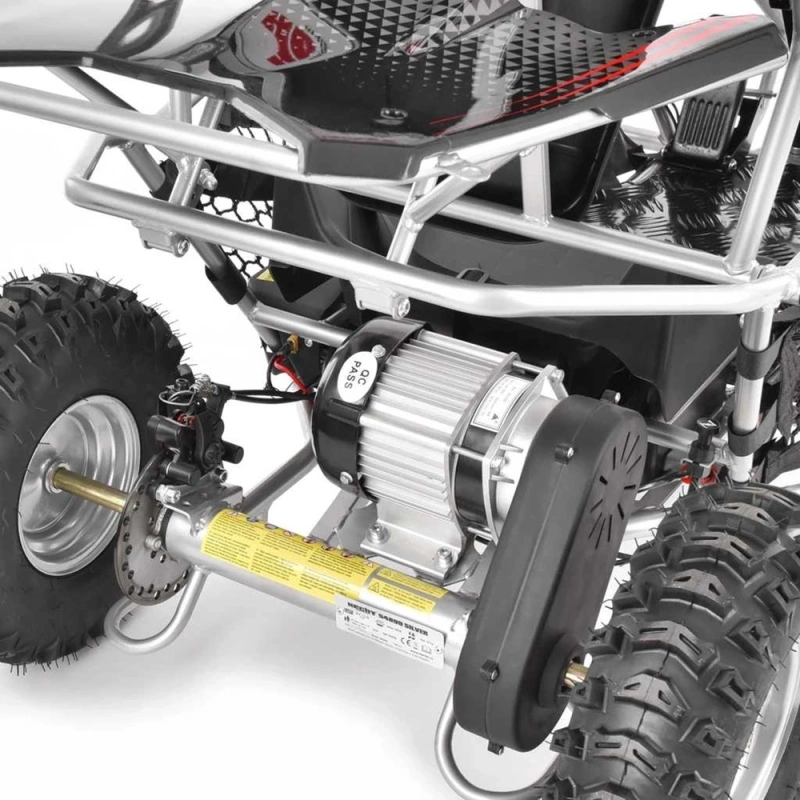 Mini buggy gokart elektryczny dziecięcy 500W 30km/h srebrny
