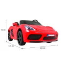 Auto dziecięce elektryczne sportowe PERFEKTA - 15km/h - czerwona