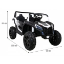 Elektryczny mini buggy na akumulator BUGGY Racing 15km/h - biały