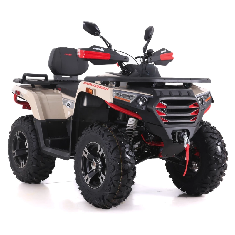 Quad spalinowy Asix Challenger 300 ECC - beżowo-czerwony