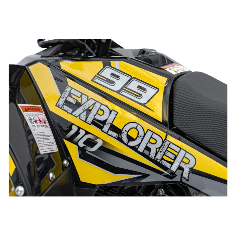 Mini quad spalinowy Explorer - 110cc - żółty