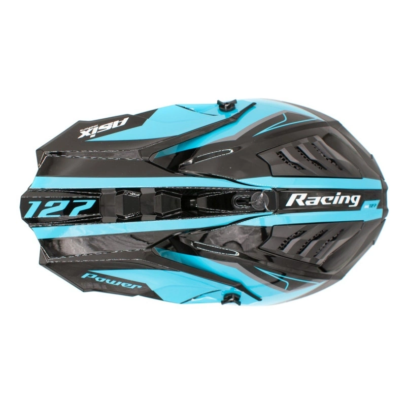 Kask Junior Cross 127 Turkusowy M 53-54