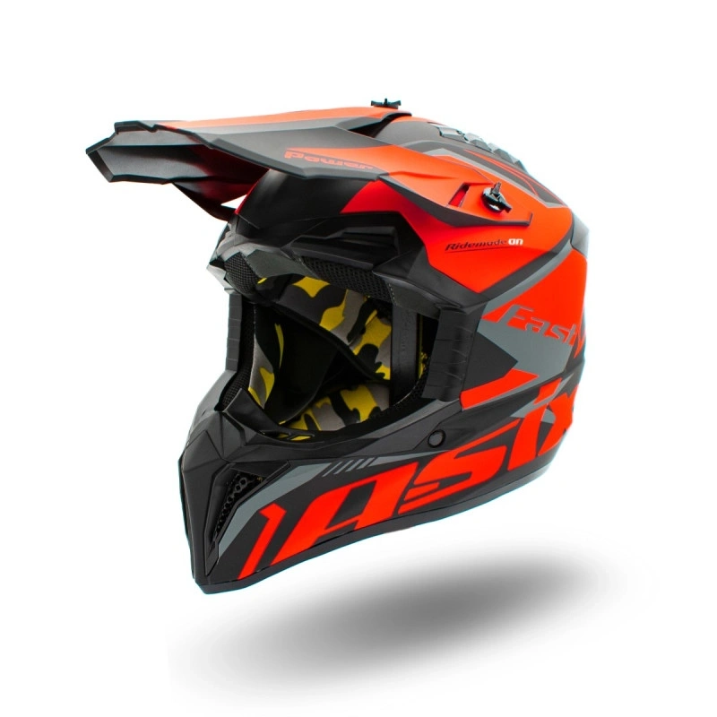 Kask Junior Cross 127 Pomarańczowy M 53-54