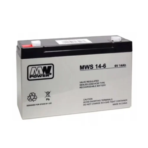 Akumulator żelowy AGM 6V 14Ah MW Power do aut i pojazdów elektrycznych
