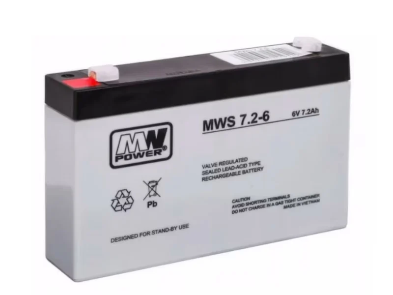 Akumulator żelowy AGM 6V 7.2Ah MW Power do aut i pojazdów elektrycznych