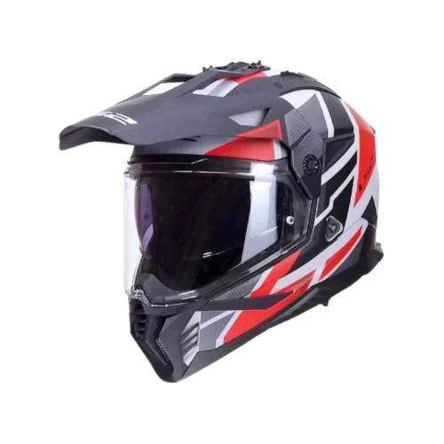 LS2-MX702-PIONEER-II-BLOCK-GREY-RED-1 Kask LS2 MX702 Pioneer II Block Grey Red