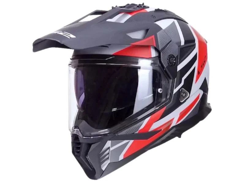 LS2-MX702-PIONEER-II-BLOCK-GREY-RED-1 Kask LS2 MX702 Pioneer II Block Grey Red