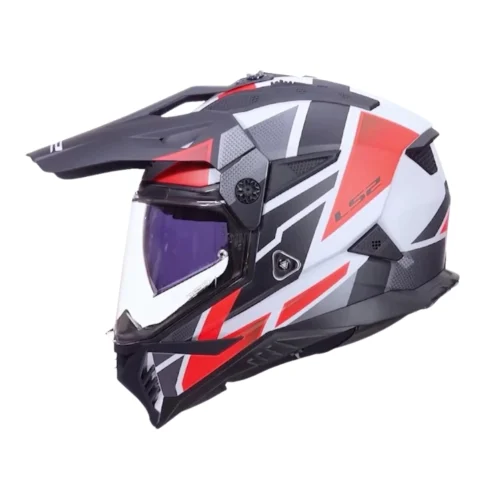 LS2-MX702-PIONEER-II-BLOCK-GREY-RED-2 Kask LS2 MX702 Pioneer II Block Grey Red