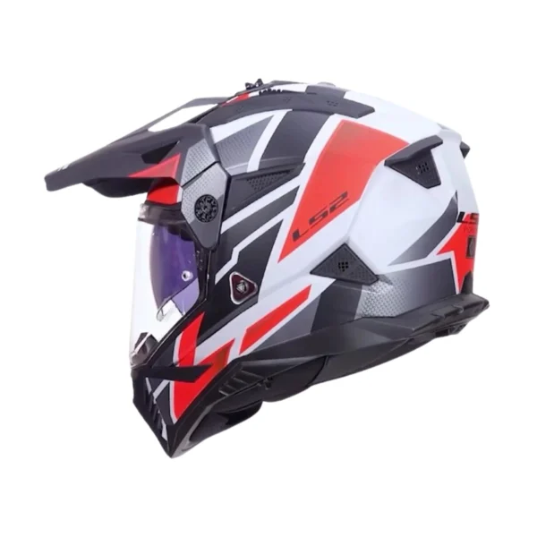 LS2-MX702-PIONEER-II-BLOCK-GREY-RED-3 Kask LS2 MX702 Pioneer II Block Grey Red
