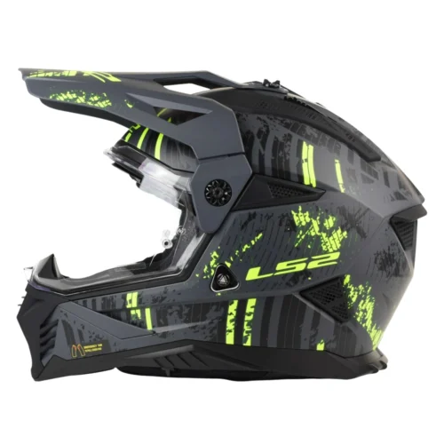 Kask LS2 MX702 Pioneer II Crazy Matt Black H-V Yellow