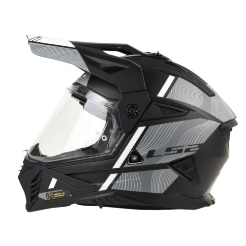 Kask LS2 MX702 Pioneer II Hill Matt Black White