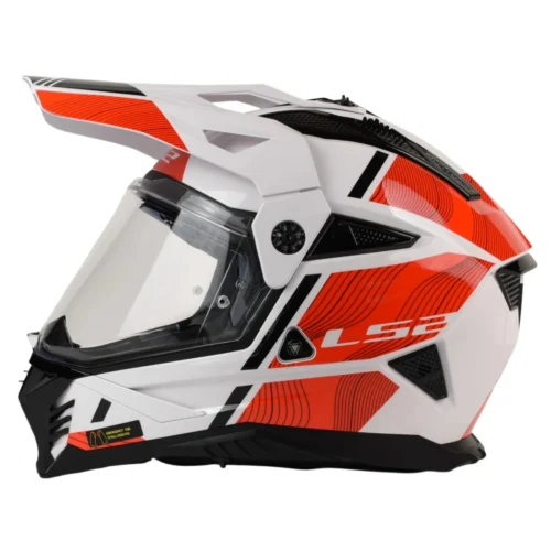 Kask LS2 MX702 Pioneer II Hill White Red
