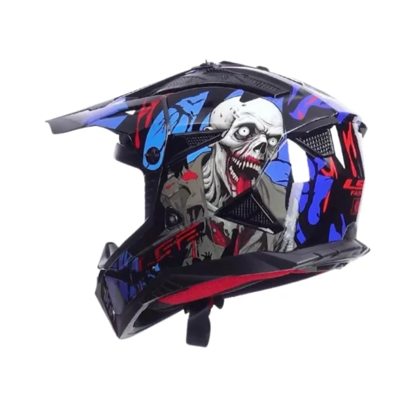 LS2-MX708-FAST-II-BLACK-RED-BLUE-3 Kask LS2 MX708 Fast II Zombie II Black Red Blue