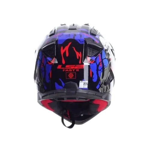 LS2-MX708-FAST-II-BLACK-RED-BLUE-4 Kask LS2 MX708 Fast II Zombie II Black Red Blue
