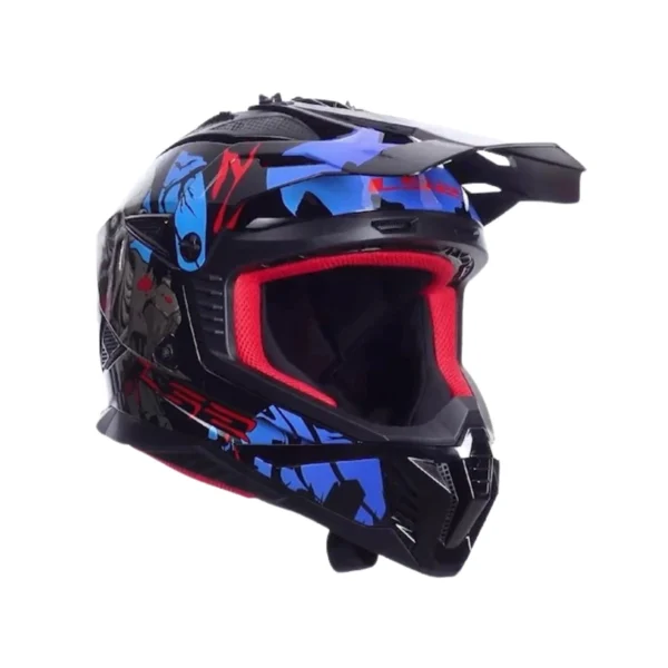 LS2-MX708-FAST-II-BLACK-RED-BLUE-7 Kask LS2 MX708 Fast II Zombie II Black Red Blue
