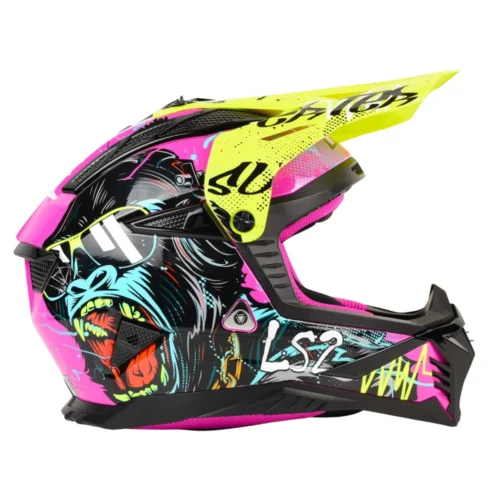LS2-MX708-FAST-II-GORILLA-PURPLE-H-V-YEL-1 Kask LS2 MX708 Fast II Gorilla Purple H-V Yel