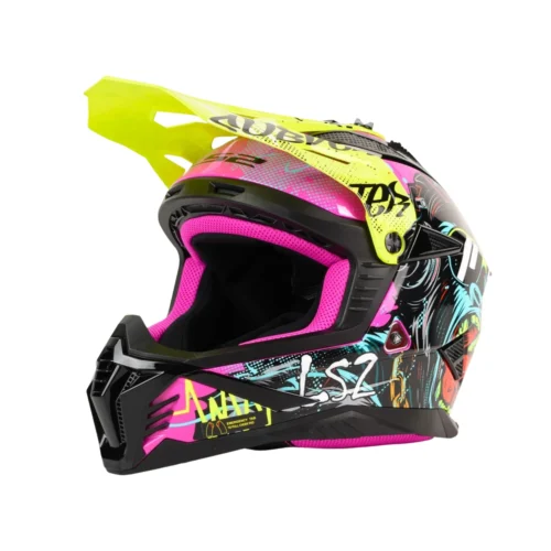 Kask LS2 MX708 Fast II Gorilla Purple H-V Yel