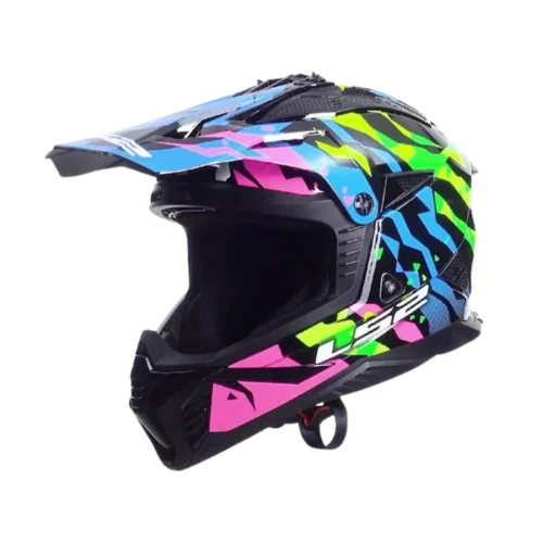 Kask LS2 MX708 Fast II Grotesk Blue Pink Green