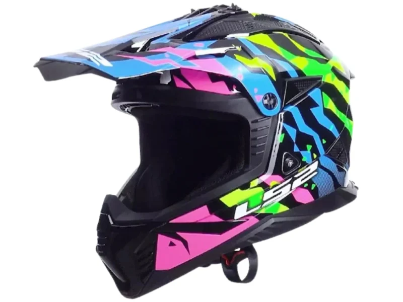 LS2-MX708-FAST-II-GROTESK-BLUE-PINK-GREEN-1 Kask LS2 MX708 Fast II Grotesk Blue Pink Green