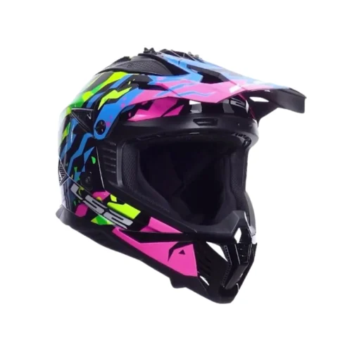 LS2-MX708-FAST-II-GROTESK-BLUE-PINK-GREEN-7 Kask LS2 MX708 Fast II Grotesk Blue Pink Green