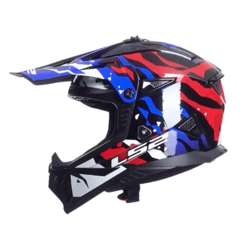 Kask LS2 MX708 Fast II Grotesk White Blue Red