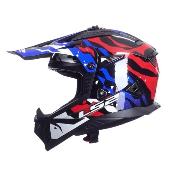 Kask LS2 MX708 Fast II Grotesk White Blue Red
