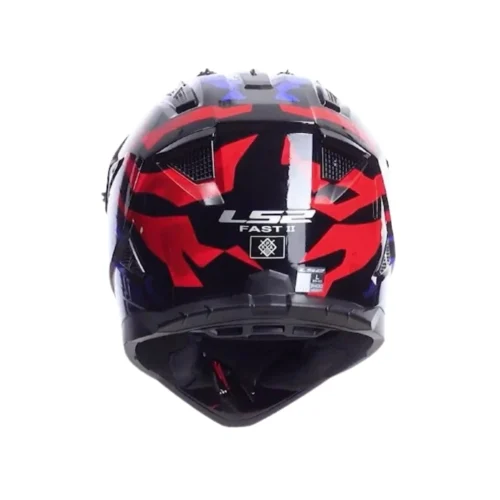 Kask LS2 MX708 Fast II Grotesk White Blue Red