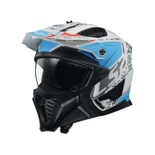Kask LS2 OF606 DRIFTER DEVOR MATT WHITE BLUE