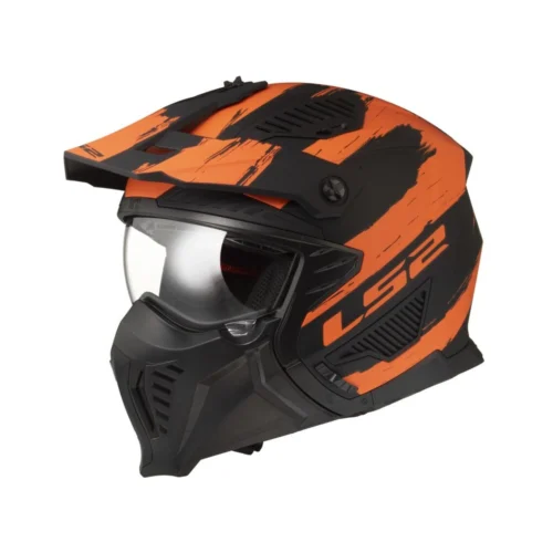 Kask LS2 OF606 DRIFTER MUD MATT BLACK ORANGE