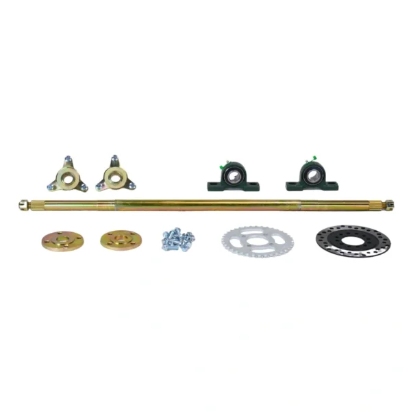 OS-67-85-2 Zestaw oś napędowa z piastami na felgi 6 i 7 cali 85cm do gokarta buggy ATV