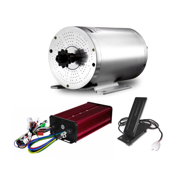 RE4-72V-3000W-1-1 Zestaw bezszczotkowy silnik ze sterownikiem i pedał RE4 72V 3000W do gokarta buggy crosskarta