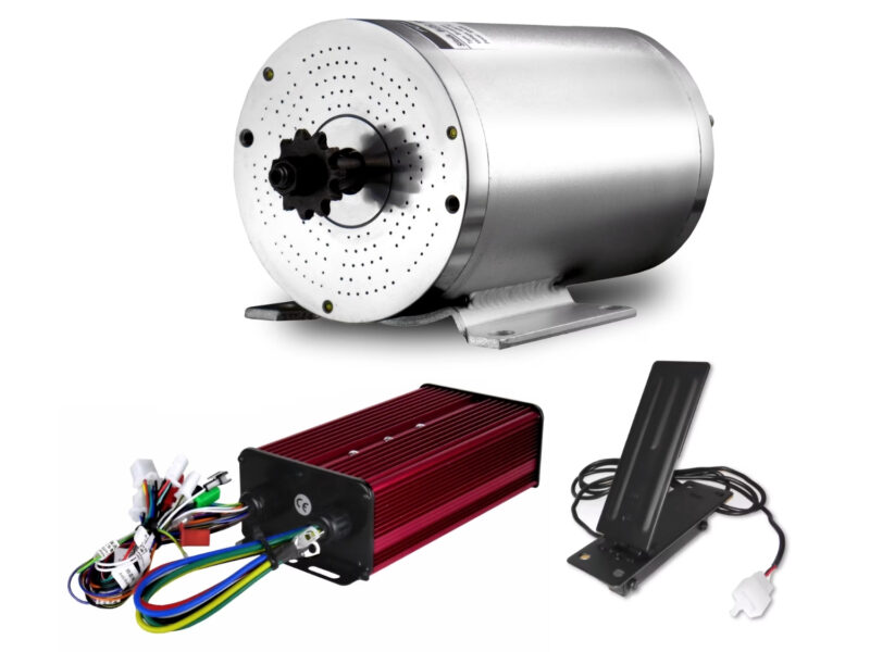 RE4-72V-3000W-1-1 Zestaw bezszczotkowy silnik ze sterownikiem i pedał RE4 72V 3000W do gokarta buggy crosskarta