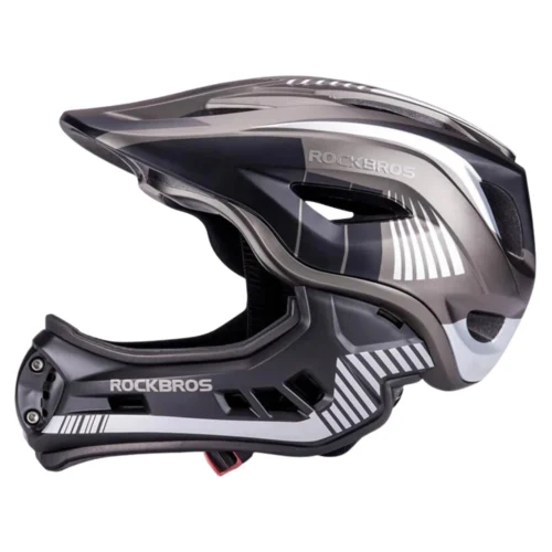 Kask Junior z Odpinaną Osłoną Podbródka TT32 Black