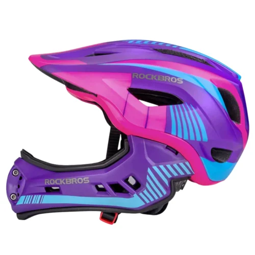 Kask Junior z Odpinaną Osłoną Podbródka TT32 Purple